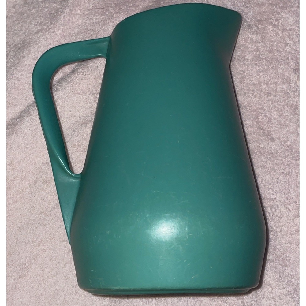 Vintage  BOLTA Restaurant Ware Water Pitcher Plastic Green Lawrence Mass